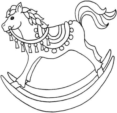 rocking horse coloring pages