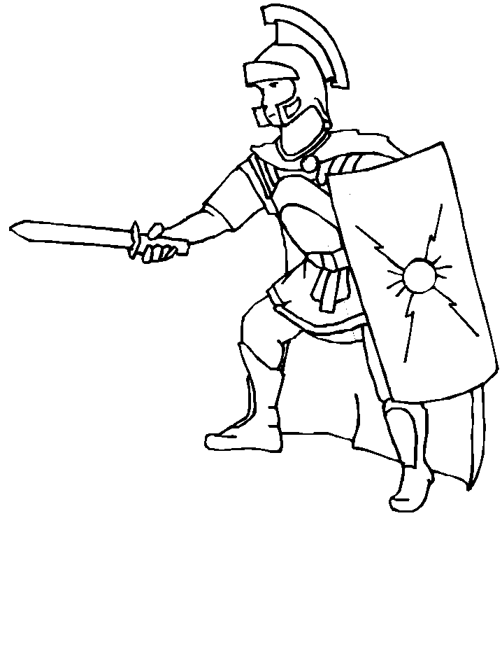 Roman Soldier Coloring Pages