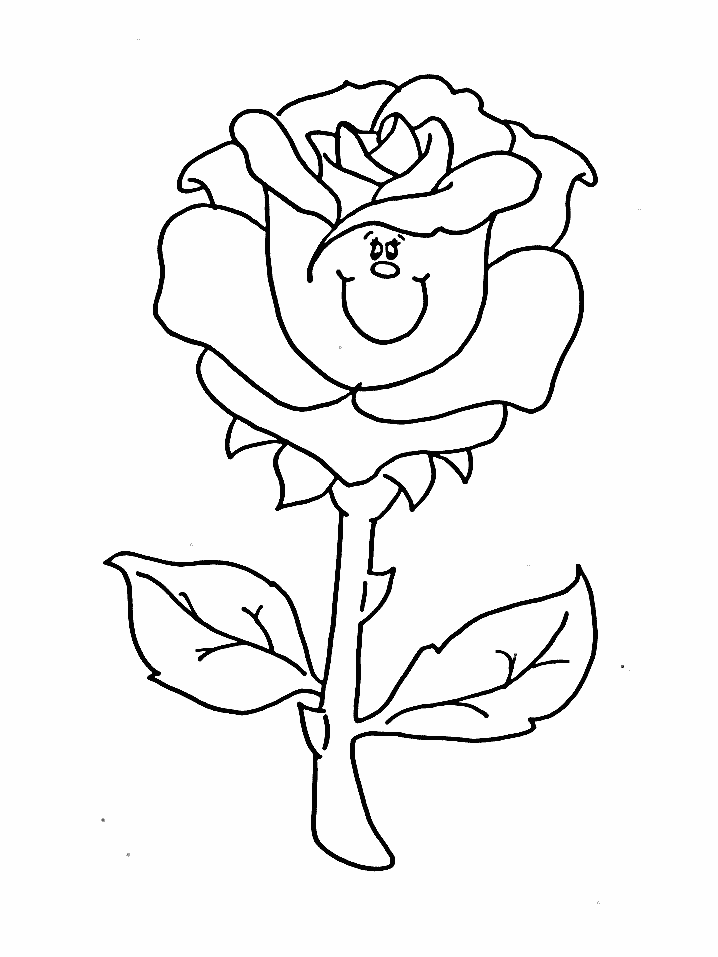 Rose Flowers Coloring Pages