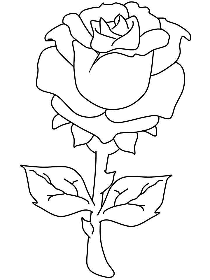 Rose Valentines Coloring Pages