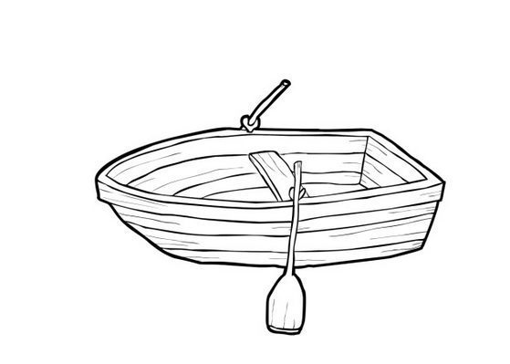 row boat coloring page