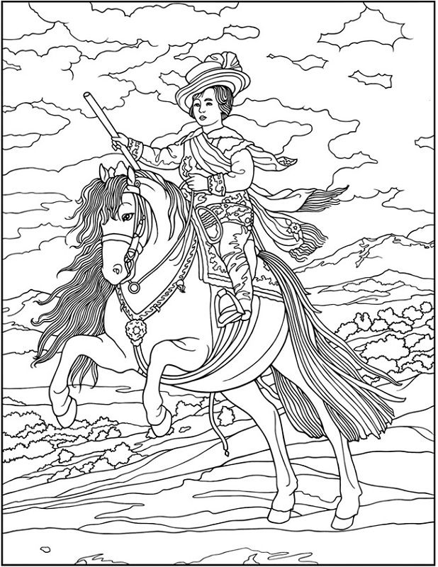 royal horse coloring pages