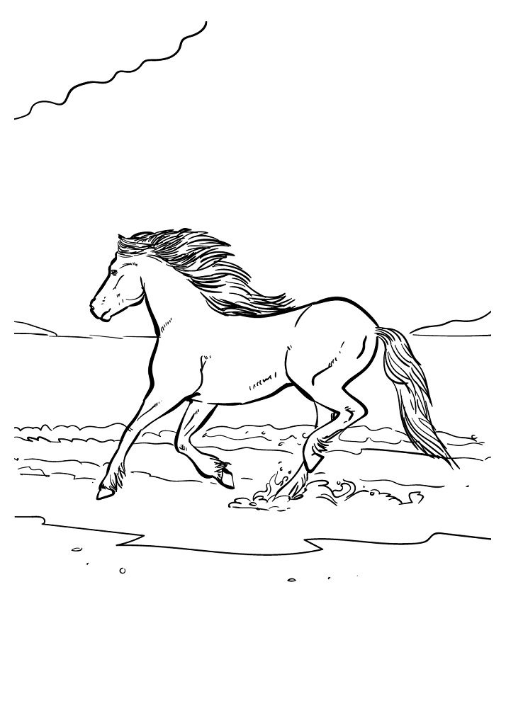 running horse coloring pages