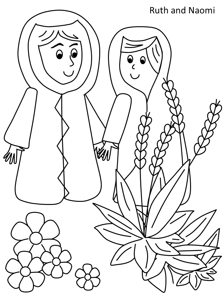 Ruthandnaomi Bible Coloring Pages