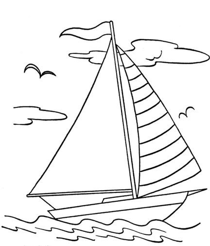 sail boat coloring page