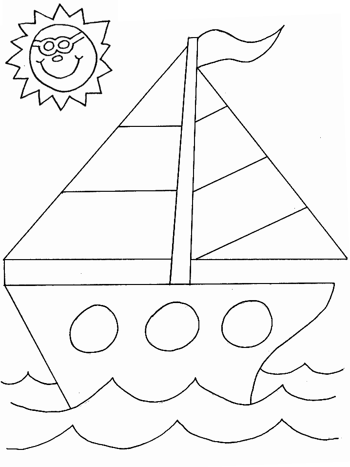 Sailboat Transportation Coloring Pages