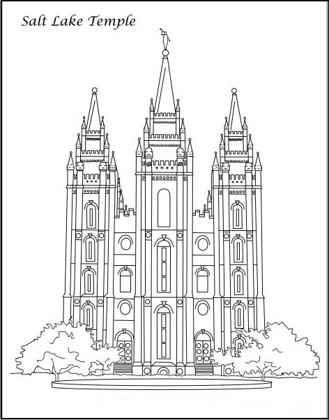 Salt Lake City Temple Coloring Page