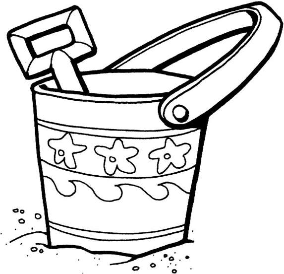 sand toys coloring page