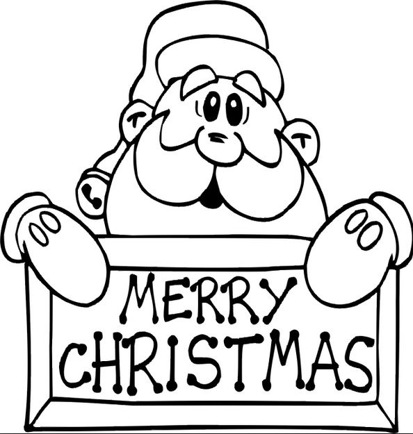 Merry Christmas Santa Coloring Page