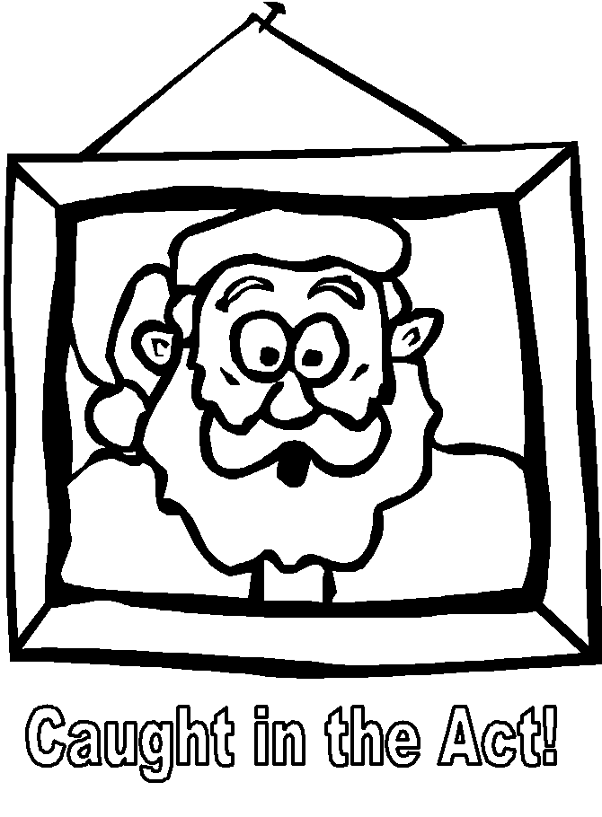 Santa Christmas Coloring Page Free