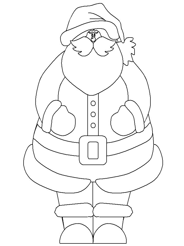 Santa Christmas Coloring Page