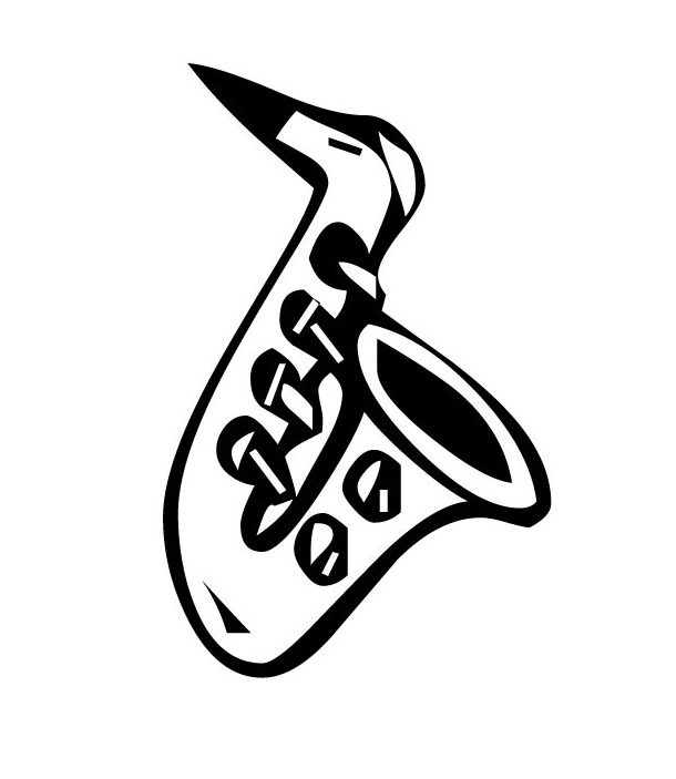 Saxophone Coloring Page