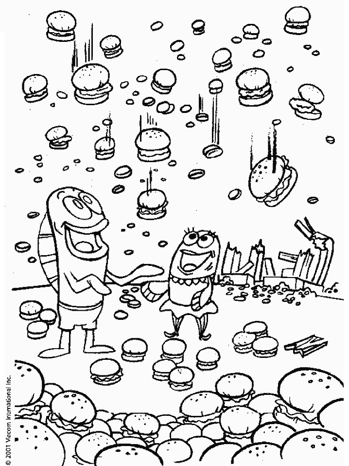 Spongebob Cartoon Coloring Pages