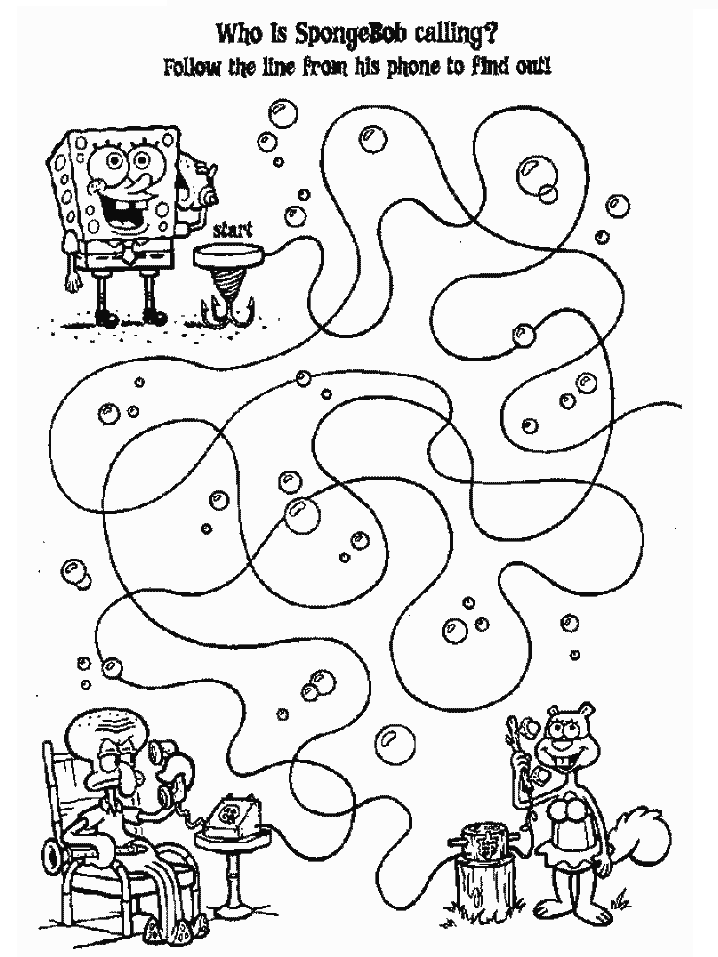 Sb Cartoons Coloring Pages Printable Free