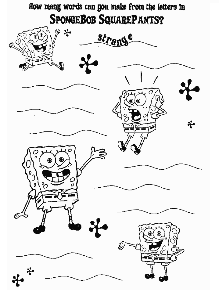 Sb Cartoons Coloring Page Printable Free