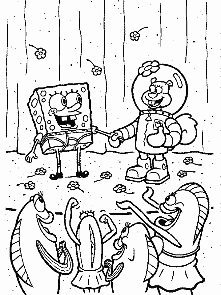 Printable Spongebob Cartoons Color Pages