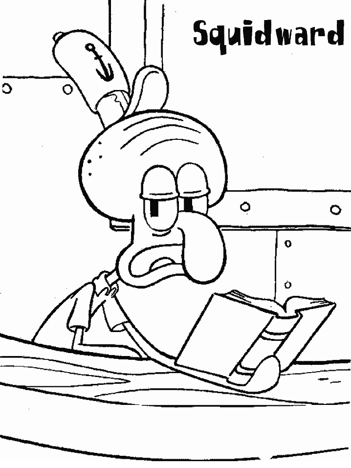 Spongebob Cartoons Coloring Page Free