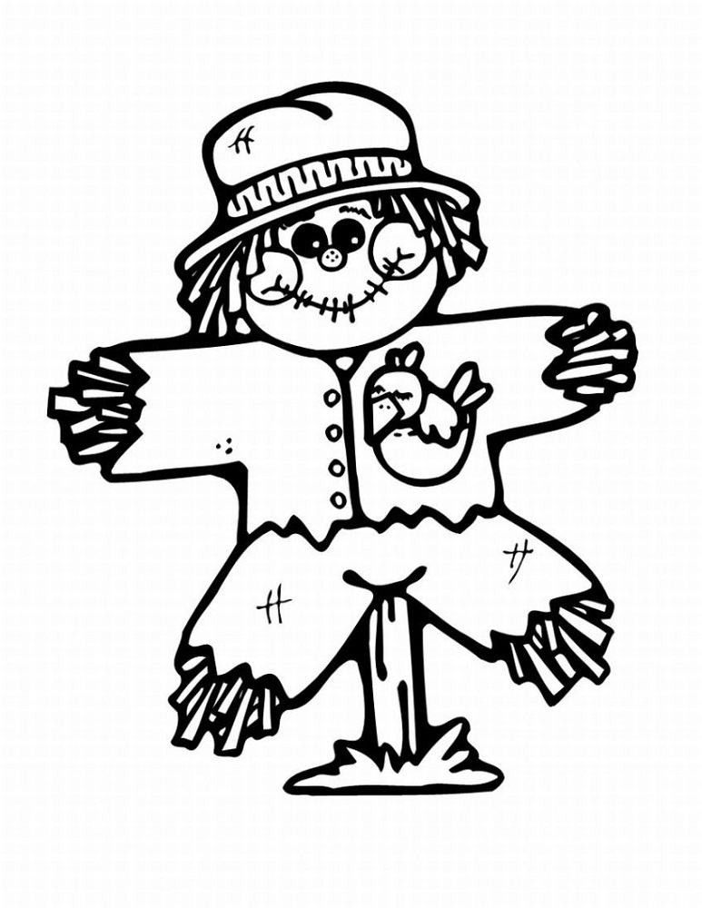 Scarecrow Coloring Page