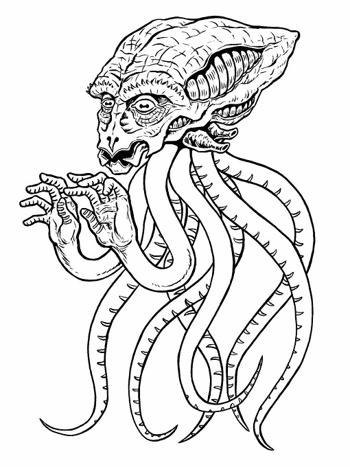 Scary Alien Coloring Pages