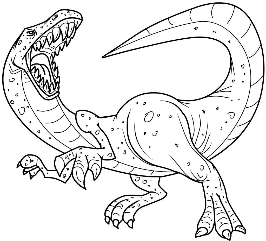 scary dinosaur coloring pages