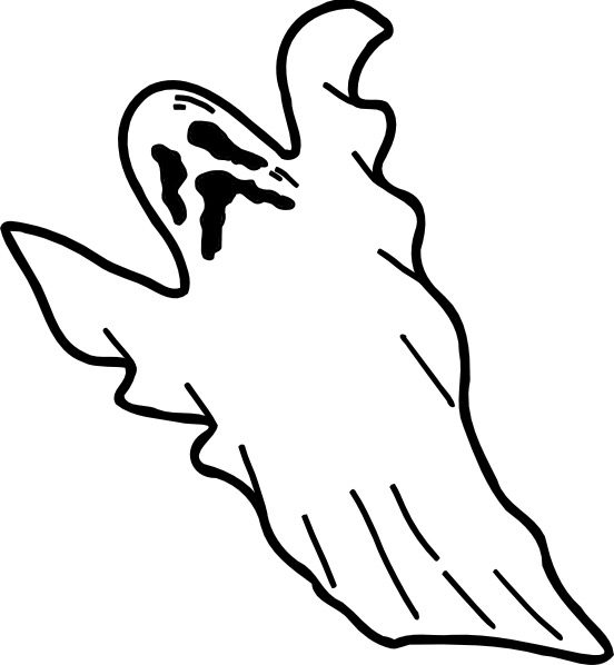 scary ghost coloring page