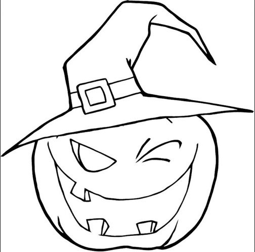Scary Pumpkin Coloring Page