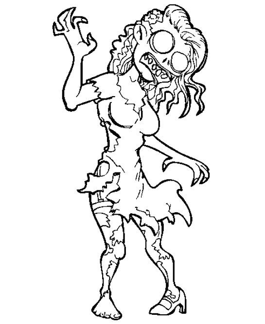 scary zombie coloring pages
