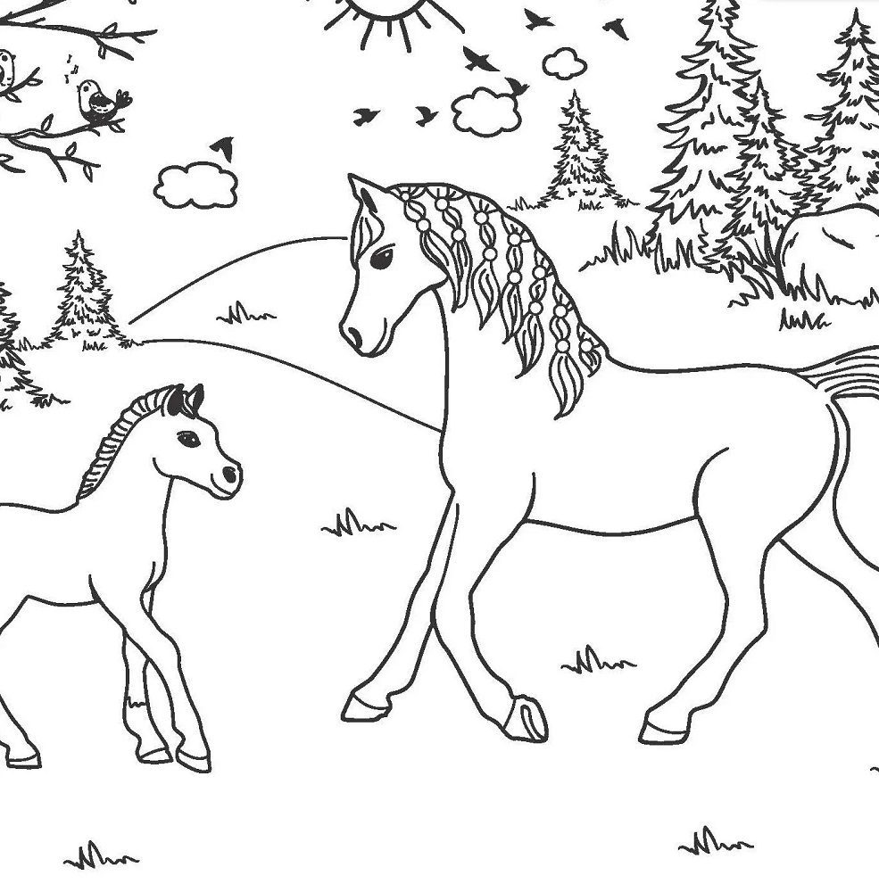 schleich coloring pages horse