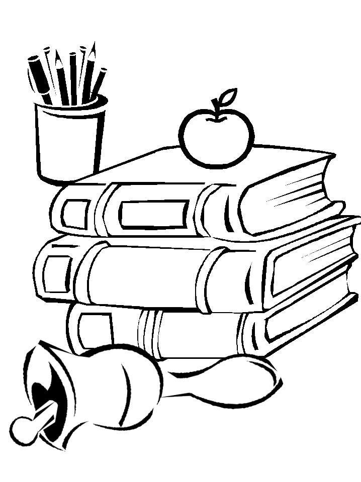 School Materials Coloring Pages