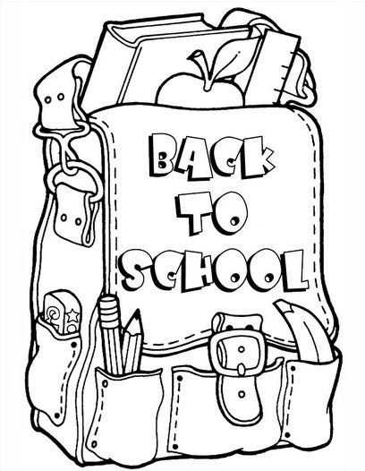 School Bag Coloring Page