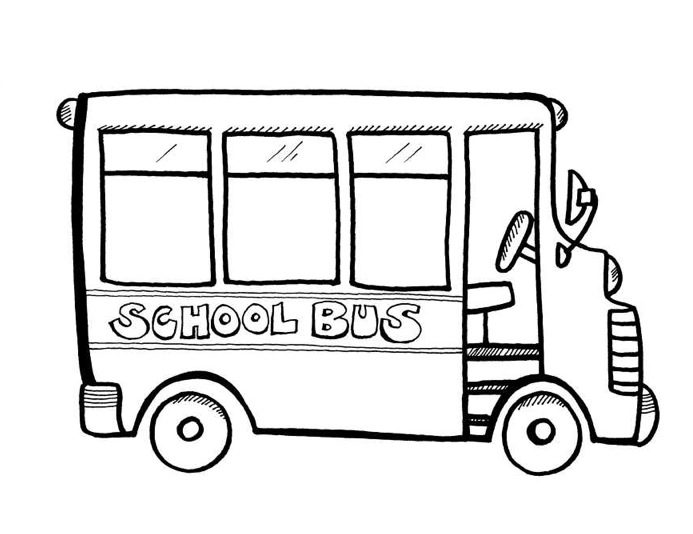 School bus coloring page