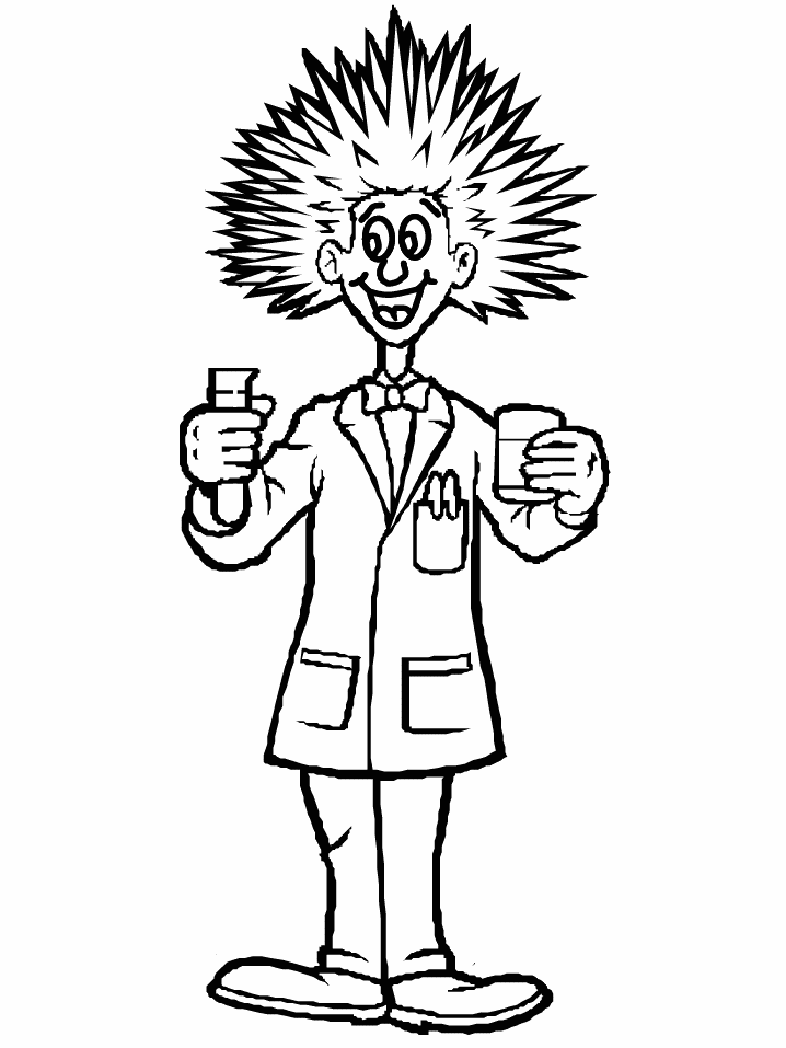 Download Scientist People Coloring Pages coloring page & book for kids.