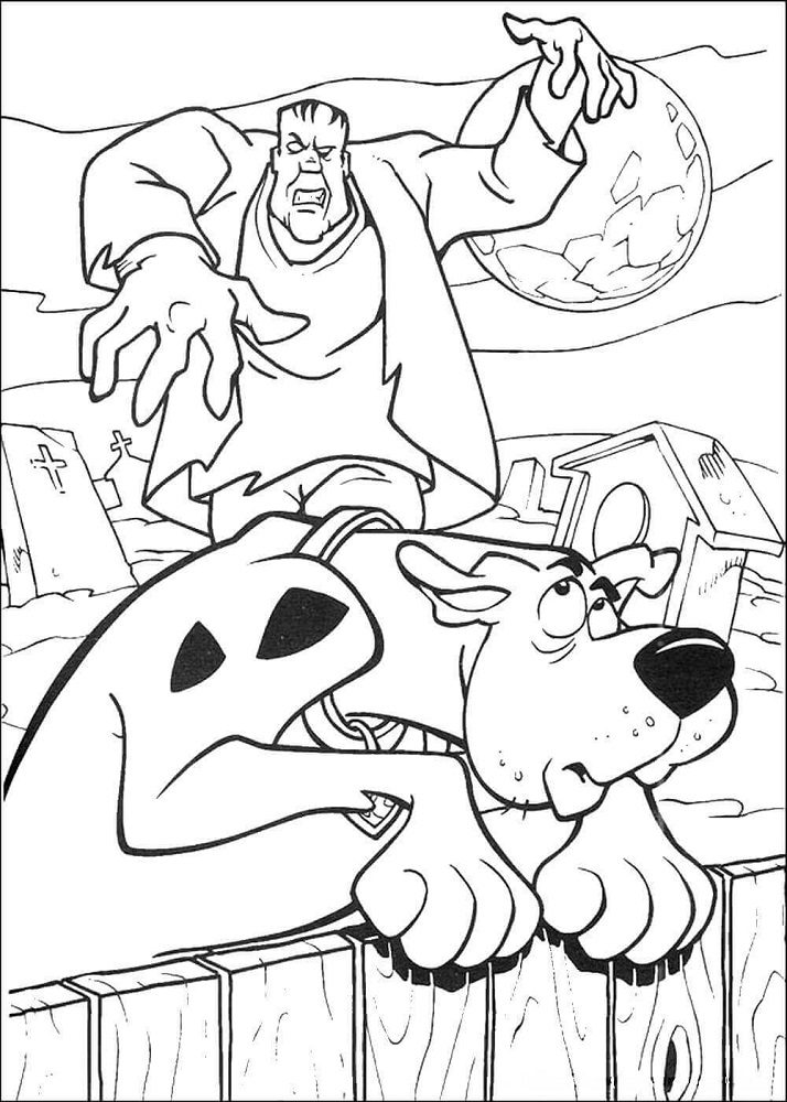 scooby doo on zombie island coloring pages