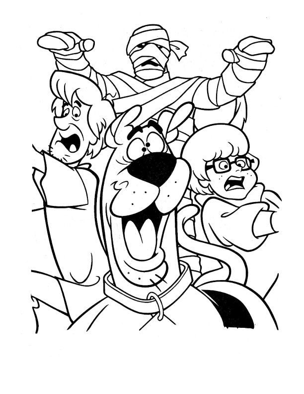 scooby doo zombie coloring pages