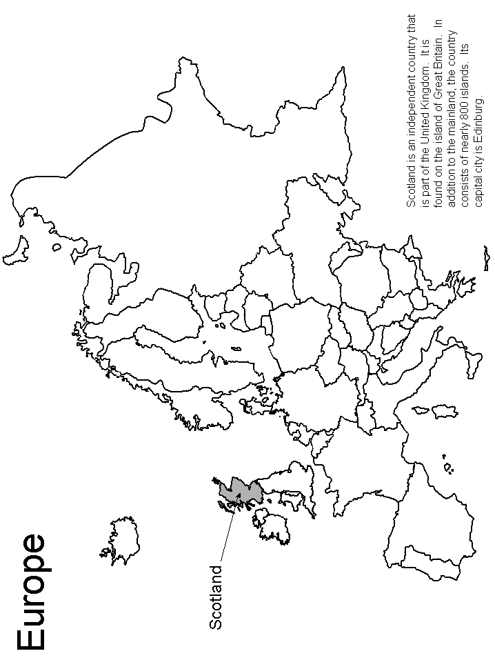 Scotland Map Coloring Pages