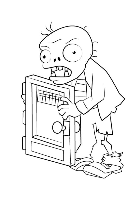 screen door zombie coloring pages