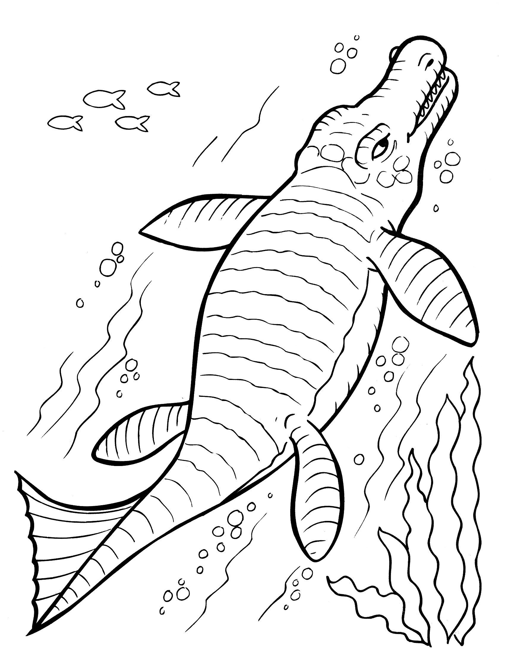 sea dinosaur coloring pages