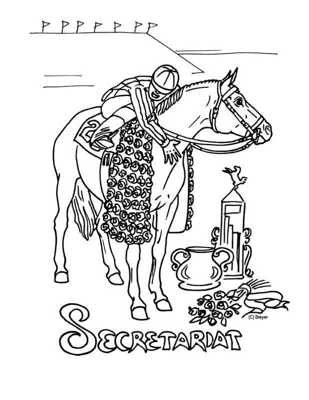 secretariat horse coloring pages