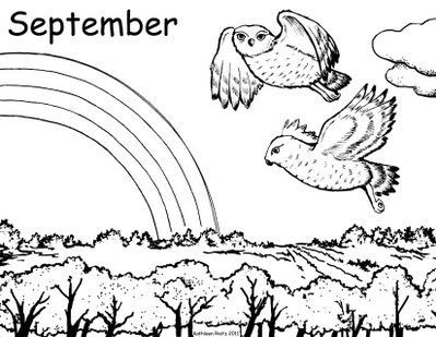 September Coloring Page