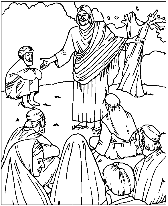 Sermon on the Mount Coloring Page