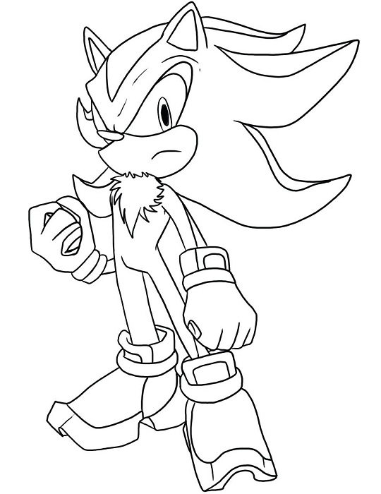 Shadow From Sonic Coloring Pages