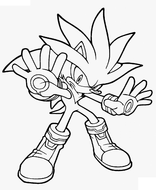 Shadow Sonic Coloring Page