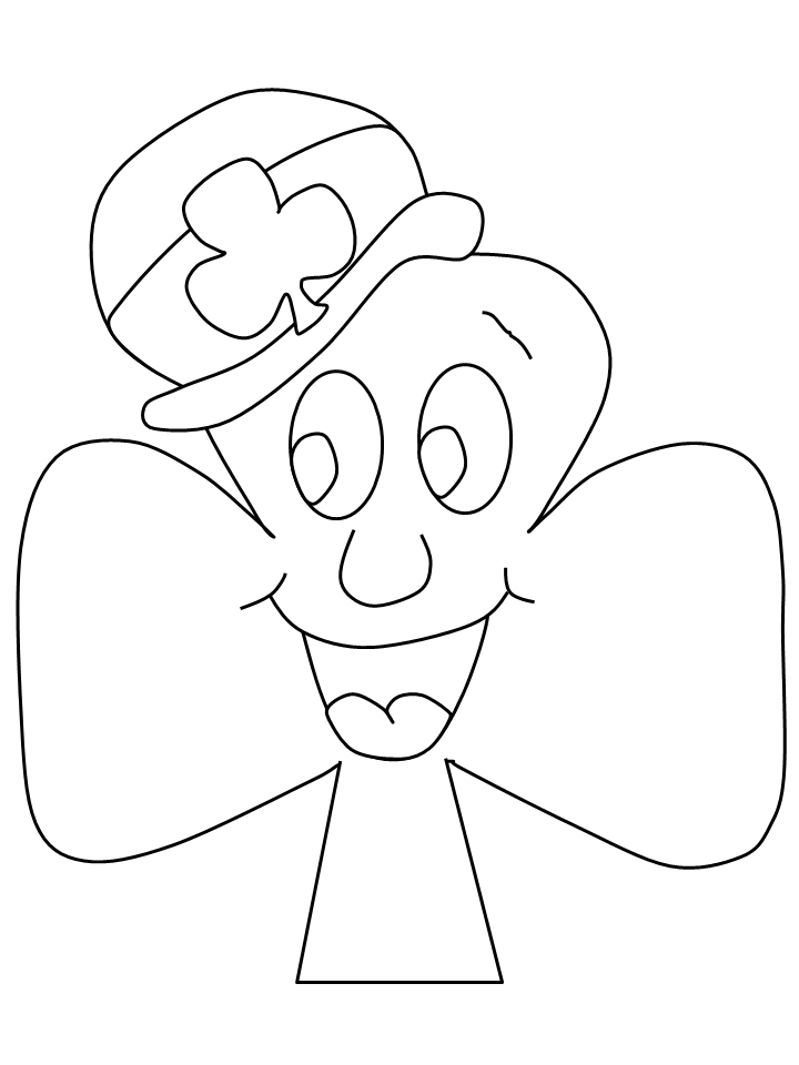 Shamrock Patrick Coloring Page