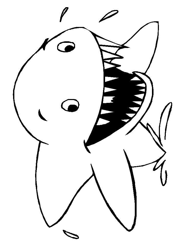 Sharks Face Coloring Pages