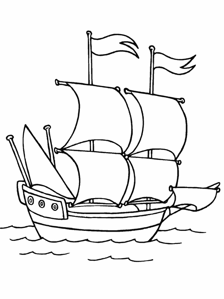 Ship Transportation Coloring Pages