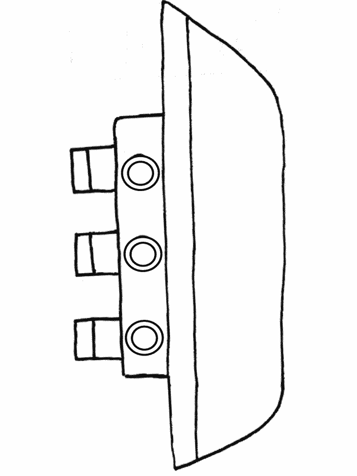 Eenvoudige Ship Coloring Pages