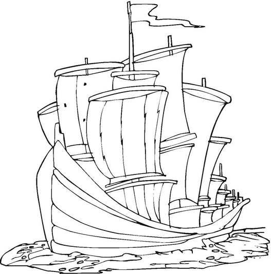 ship coloring page