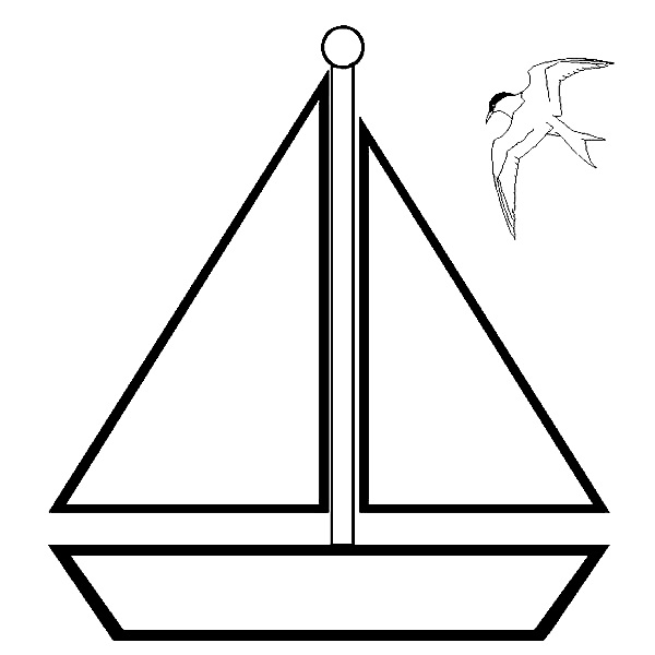 Simple Boat Coloring Pages