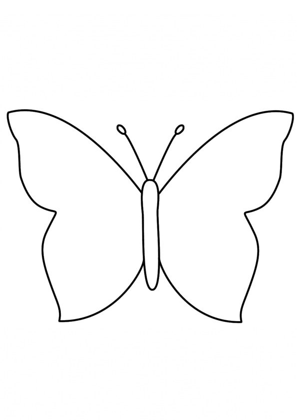 simple butterfly coloring pages printable