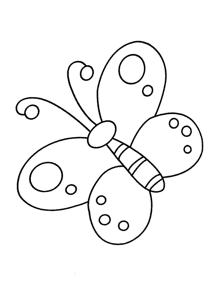 simple butterfly coloring pages